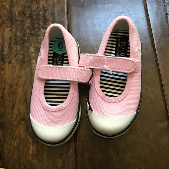 Ralph Lauren Girls Mary Jane Sneakers 6 New - Picture 2 of 6